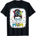 thumbnail image 1 of AUTISM MOM Messy Bun Bandana Autism Awareness Bleached T-Shirt, 1 of 4