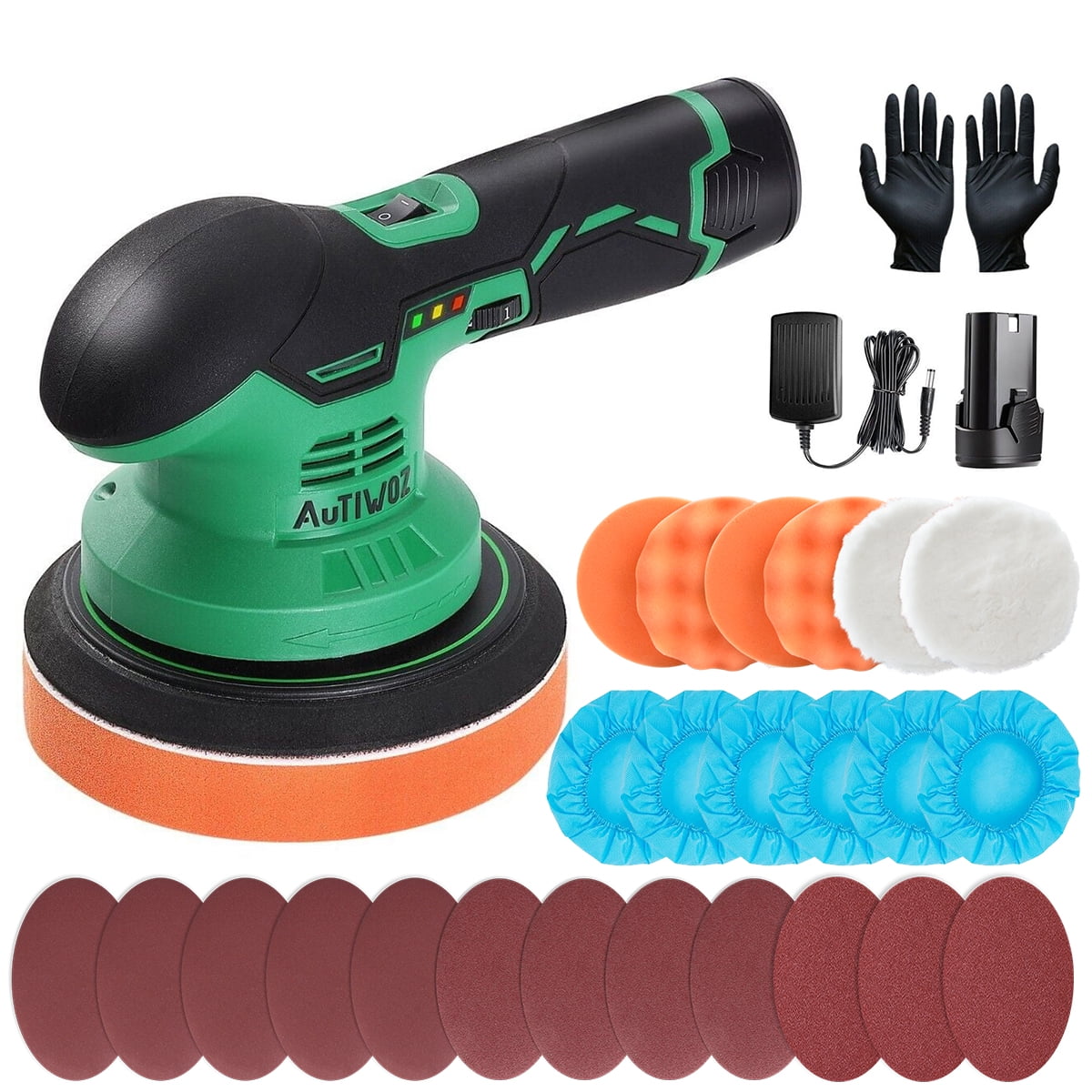 AUTIWOZ Cordless Car Polisher Buffer 6 inch Dual Action Waxer