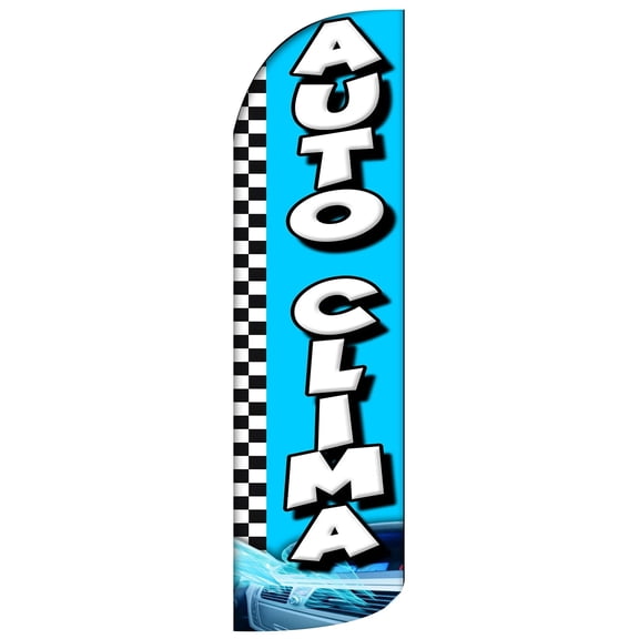 AUTO CLIMA Windless Flag Without Pole | Advertisement /Business Flags | Feather Flag |