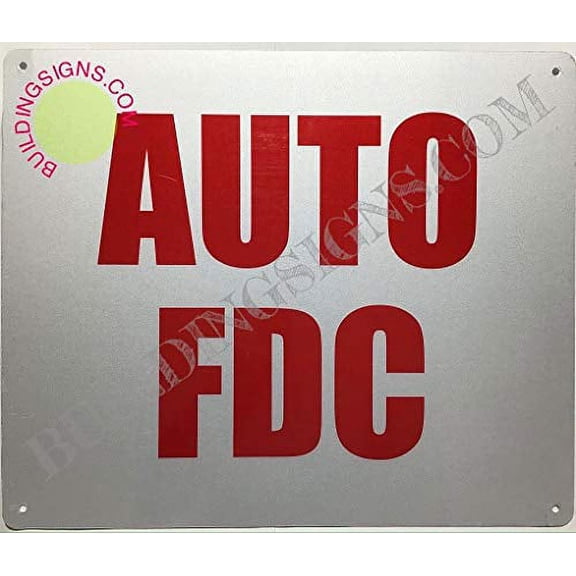 AUTO FDC Sign (Reflective !!, Aluminium-Rust Free,White, Size 10X12) (ref-2201)