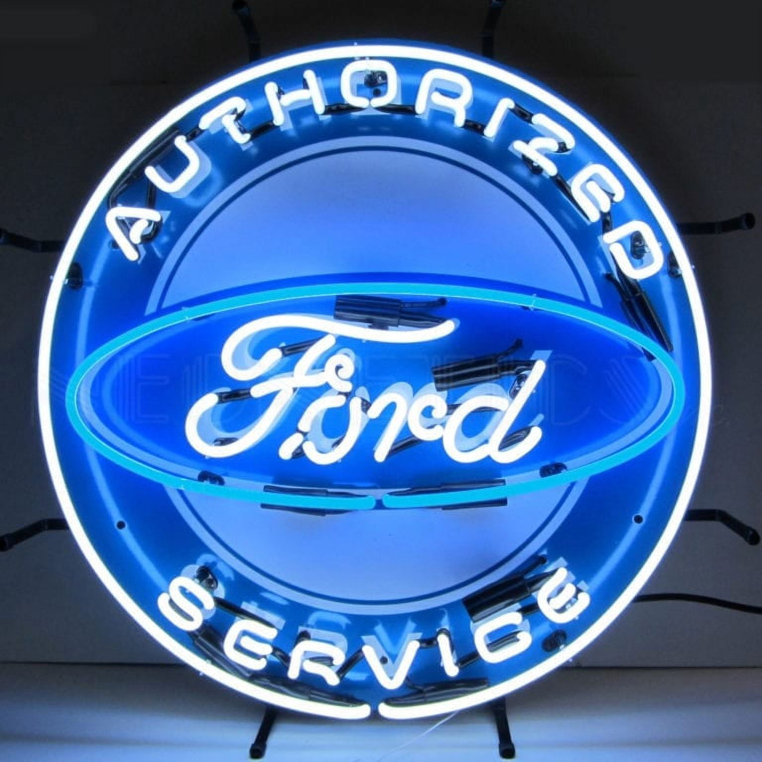 AUTO – FORD AUTHORIZED SERVICE NEON SIGN WITH BACKING – 5FRDBK