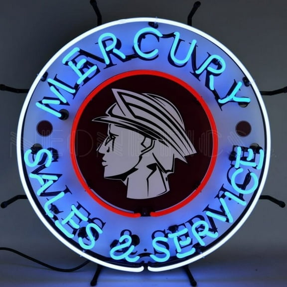 AUTO  FORD  MERCURY SALES AND SERVICE NEON SIGN  5MRCRY