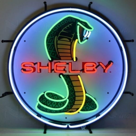AUTO  FORD  SHELBY COBRA CIRCLE NEON SIGN  5SHLBK
