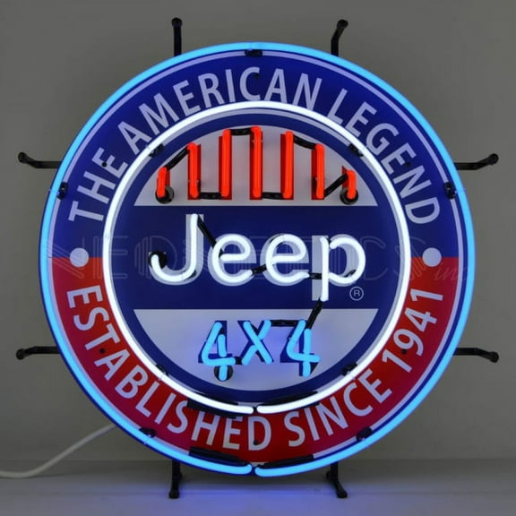 AUTO JEEP 4X4 THE AMERICAN LEGEND NEON SIGN 5JEEPA