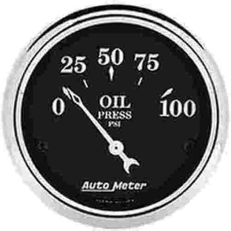 AUTO METER 1727 2IN OIL PRESS, 0-100 PSI, OLD TYME BLACK