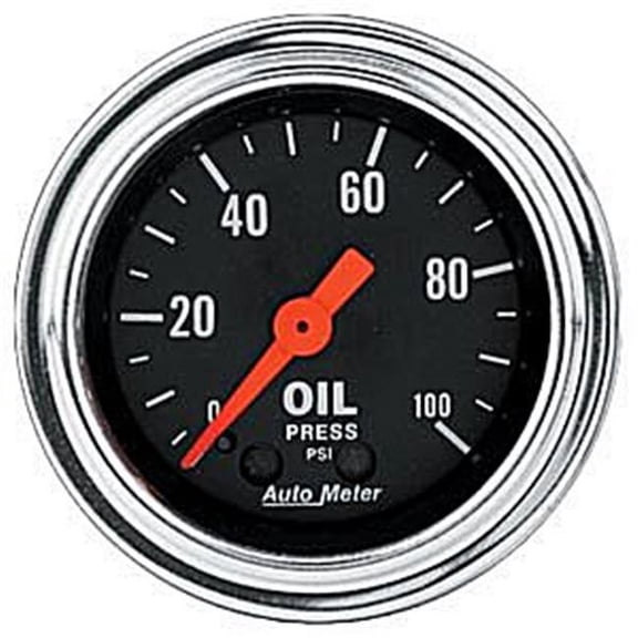 AUTO METER 2421 Chrome Mechanical Oil Press 2.63 In.