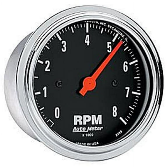 AUTO METER 2499 Chrome Indash Electrical Tachometer