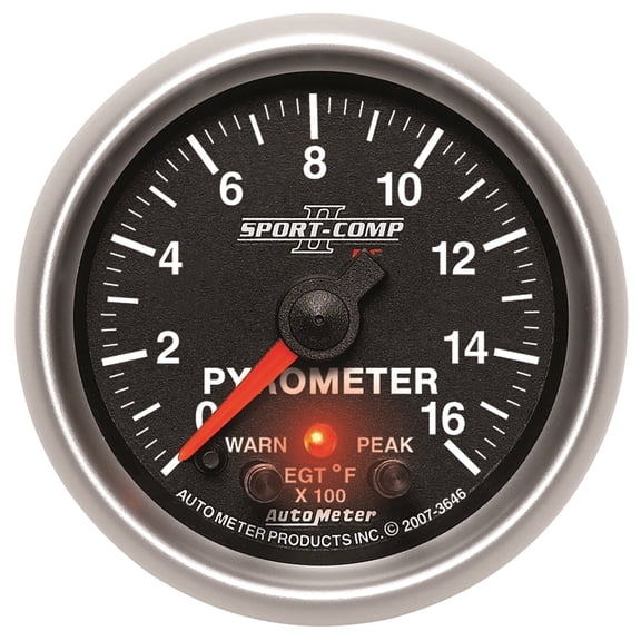 AUTO METER 3646 2-1/16IN PYROMETER KIT, 0-1600F, FSE