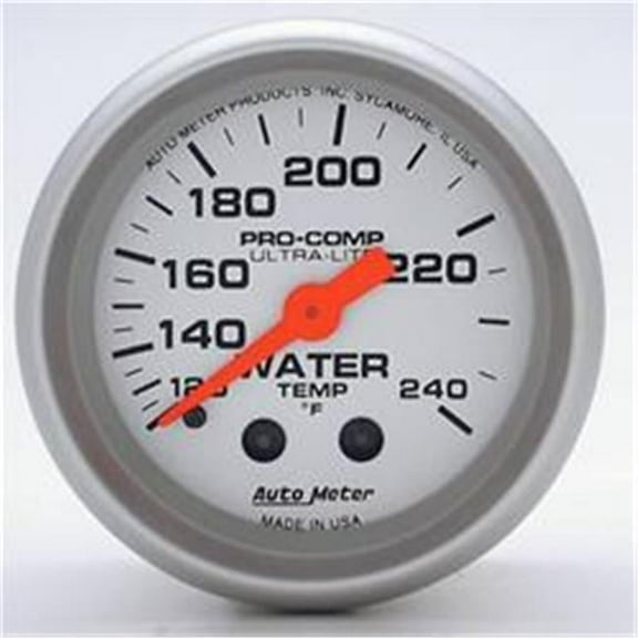 AUTO METER 4333 Ultra Water Temperature Gauge - Silver - 2.06 In. 120-240 Degrees F