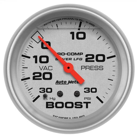 AUTO METER 4603 2-5/8IN BOOST-VAC, 30 IN. HG/30 PSI, MECH, LFG