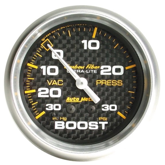 AUTO METER 4803 Carbon Fiber Mechanical Boost/Vacuum Gauge
