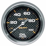 AUTO METER 4821 2-5/8IN OIL PRESS, 0-100 PSI, MECH, CARBON FIBER