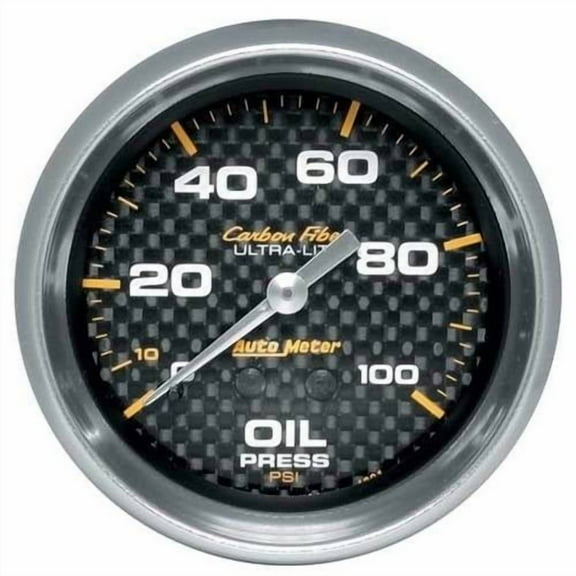 AUTO METER 4821 2-5/8IN OIL PRESS, 0-100 PSI, MECH, CARBON FIBER