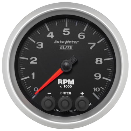 AUTO METER 5697 3-3/8IN TACH, 10,000 RPM, IN-DASH, ELITE