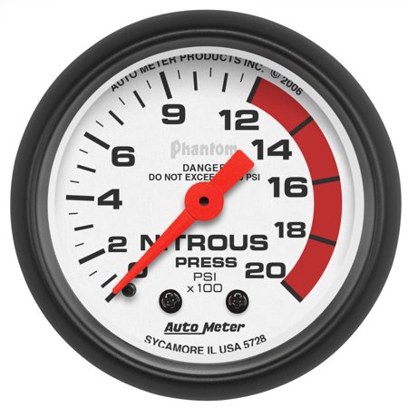 AUTO METER 5728 2IN NITROUS, 0-2000 PSI, MECH, PHANTOM