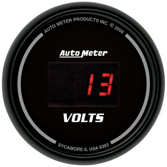 AUTO METER 6393 2-1/16IN VOLTMETER, 8-18 VOLTS, DIGITAL BLACK