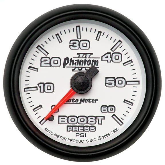 AUTO METER 7505 2-1/16IN BOOST, 0-60 PSI, MECH