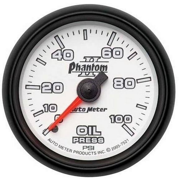 AUTO METER 7521 2-1/16IN OIL PRESS, 0-100 PSI, MECH