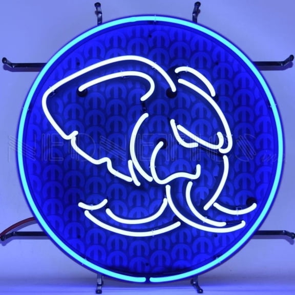 AUTO  MOPAR  HELLEPHANT HEMI MOPAR NEON SIGN WITH BACKING- 5HELLE