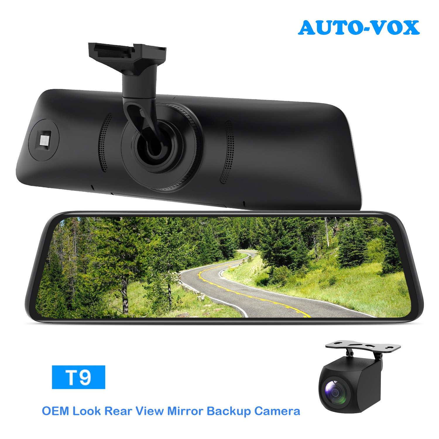 AUTOVOX T9 OEM Look Rear View Mirror Backup Camera , 9.35''Full Touch