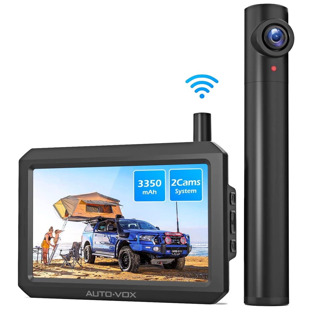 AUTOVOX TW1 5'' Monitor Solar Wireless Backup Camera with Rechargeable