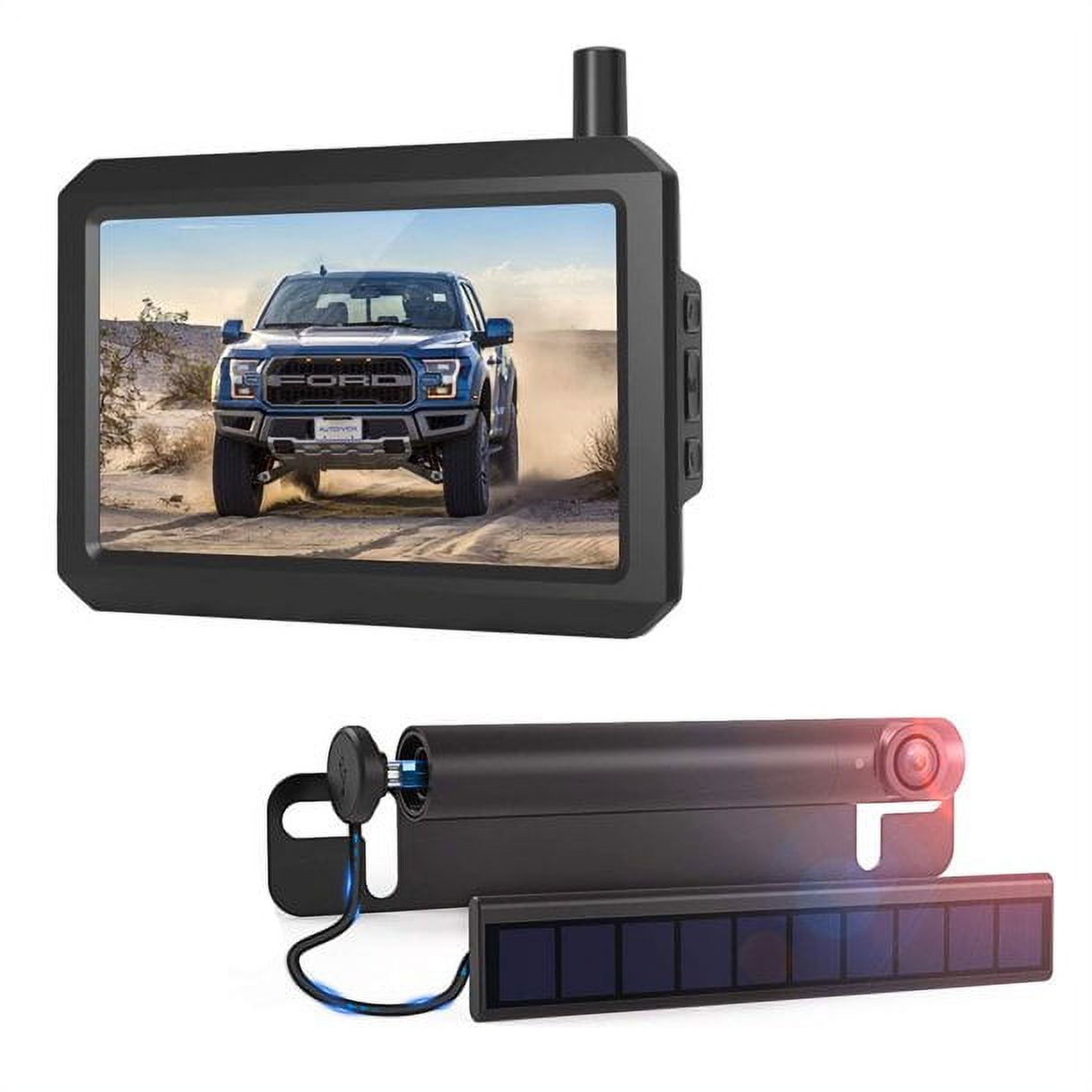 AUTOVOX TW1 Solar Wireless Backup Camera Kit with Solar Powered Panel
