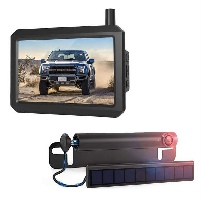 AUTO-VOX Upgrade Solar Wireless Backup Camera for Truck, AUTO-VOX 3Mins No  Wires Install with Battery Powered Car Back Up Camera Systems