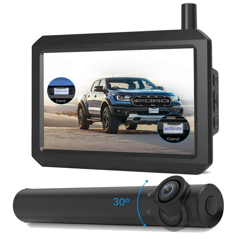 AUTO-VOX TW1 Wireless Backup Camera for Trucks, 3Mins DIY Installation,  Mini Size Back Up Camera Systems for Car, Super Night Vision Rear/Front  View