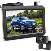 AUTO-VOX W7PRO Wireless Back Up Camera, 5 TFT Monitors Trailer Rear View Cam Systems, Dual Camera Channels with 2.4G Stable Digital Signal for Car, Truck, RV,Camper