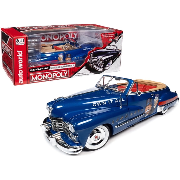 AUTO WORLD 1/18 - CADILLAC Convertible - 1947 - Mr Monopoly