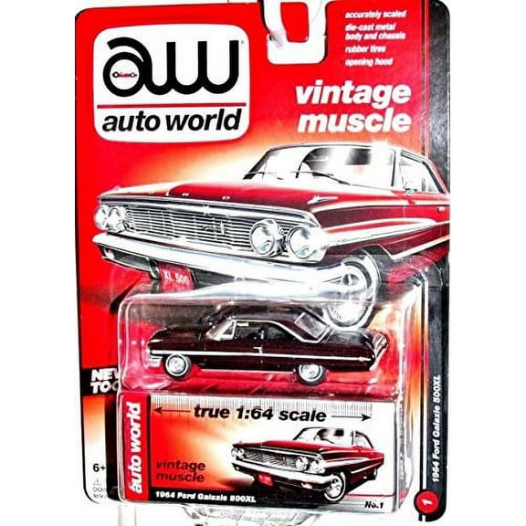 AUTO WORLD VINTAGE MUSCLE SERIES 1964 FORD GALAXIE 500XL 1:64 SCALE DIE-CAST