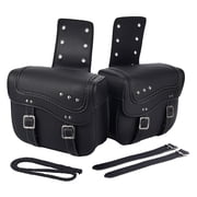 XiongXiong Motorcycle Saddlebags, 30L PU Leather Motorcycle Side Bags, Upgraded Bottom Anti-scalding Luggage Bags for Sportster Softail V-star Shadow