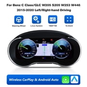 12.3 Carplay Digital Dashboard Cluster for Benz GLC/C Class W205 S205 W253 W446 2015-2020 LHD/RHD
