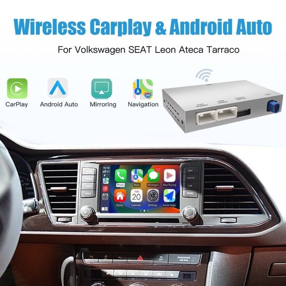 AUTOABC Wireless CarPlay & Android Auto for VW, SEAT Leon, Ateca, Tarraco | Plug & Play