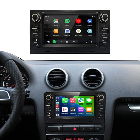 AUTOABC 7 Inch Linux Screen For Audi A3 8P System 2003-2012 Year With Android Mirror Airplay Carplay Touchscreen HD Resolution 1024*600p