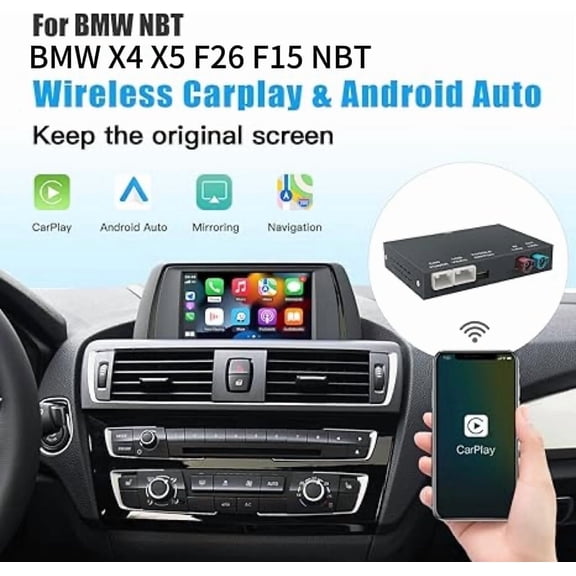 Wireless Carplay Android Auto interface adapter for BMW F15 F26 NBT 2014-2016