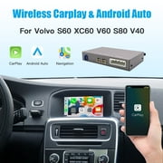 autoabc Wireless Carplay Andriod Auto For Volvo S60 XC60 V40 V60 2015-2019 Year Retrofit Kit Decoder With Globe button