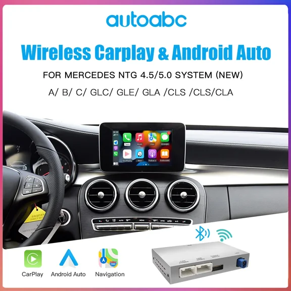 AUTOABC Wireless CarPlay Android Auto for Mercedes Benz 5.0 W205 W176 W204