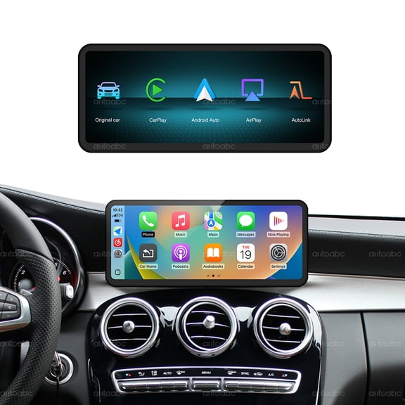 AUTOABC 12.3" Wireless CarPlay & Android Auto Screen for Mercedes NTG 5.0 (GLA, CLA, GLC)