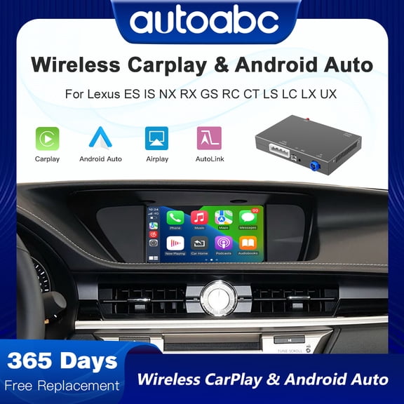 Wireless Carplay Android Auto interface adapter for Lexus ES/IS/NX/RX/GS/RC/CT/LS/LC/LX/UX 2014-2019 with Automotive Joystick Models