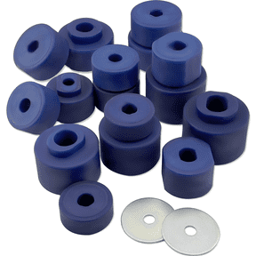 AUTOACER - Complete Front & Rear Body Mount Bushing Kit 18 pcs (with hardware) in High Grade Polyurethane material for Explorer Sport Trac Year 2001 2002 2003 2004 2005 Fits 2WD / 4WD Models
