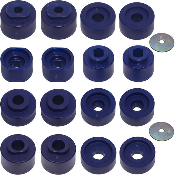 AUTOACER Complete Front & Rear Body Mount Bushing Kit 18 pcs (with hardware) in High Grade Polyurethane material For Explorer Sport Trac Year 2001 2002 2003 2004 2005 Fits All Models 2WD 4WD