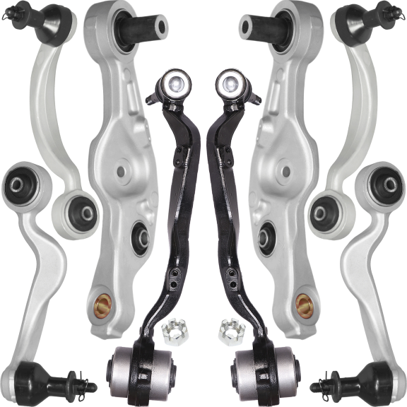 AUTOACER Complete Suspension Kit 8 Pcs - Front Upper & Lower Control Arm Kit with Ball Joints and Bushings Fitted for LS460 / LS460L 2007 - 2017, LS600h 2008 - 2017 RWD Models,