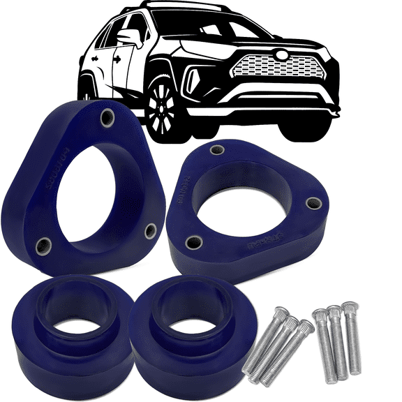 AUTOACER Leveling Lift Kit / Spacers 40mm /1.6" Left & Right for Front Strut & Rear Coil Spring Spacers in Polyurethane PU - Compatible with RAV4 (XA30 / A3) 2006 - 2012, RAV4 (XA40 / A4) 2013 - 2018