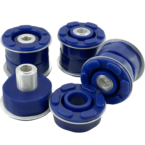 AUTOACER - Complete Rear Axle Subframe Mount Bushing Kit 4p (Left & Right) in High Grade Polyurethane PU - Compatible with X5 E53 Year 2000 2001 2002 2003 2004 2005 2006 OEM# 33316770454, 33311093662