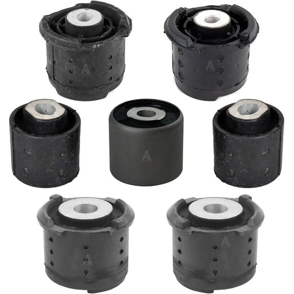 AUTOACER - Complete Rear Subframe Kit 7 Pcs - Rear Axle Subframe Control Arm Mount Bushings for E46 3 SERIES 2000-2005, E83 X3 2004-2008, OEM compatible 33176751808, 33171093565, 33316769376