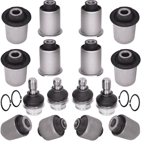 AUTOACER Complete Rear Suspension Kit 16 Pcs - Rear Upper Lower Control Arm Bushings,Trailing Arm Bushes & Ball Joints for Pathfinder R51 2005 - 2014 Fits 2.5 DCI / 3.0 DCI - V6 Diesel Only RWD / AWD
