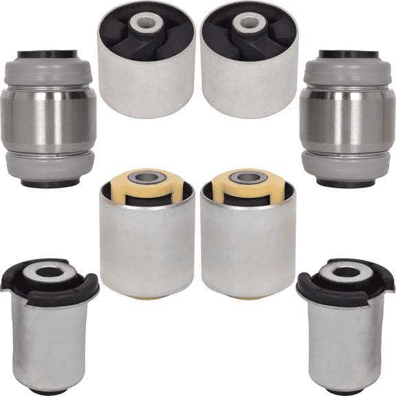 AUTOACER Complete Rear Suspension Kit 8 Piece - Upper & Lower Control Arm Bushings Left & Right for Range Rover Sport 2005-2013 All Models, OEM# RHF500061, RHF500130, RGX500201, LR063744, RGX500111