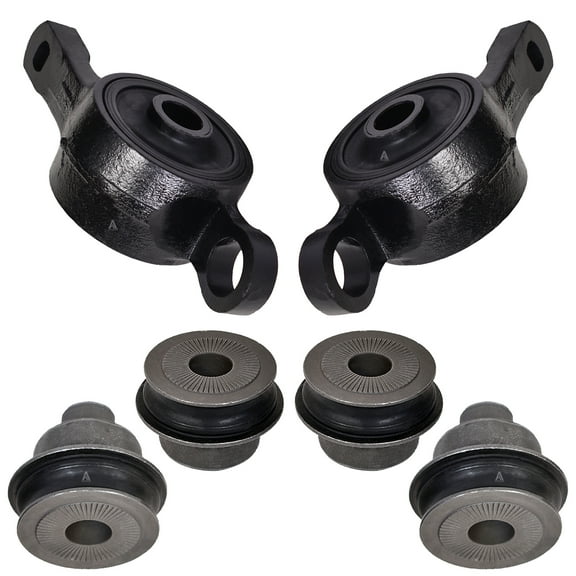 AUTOACER Front Lower Control Arm Bushing Kit 6pc - 2 pc Big Bushes Fitted Into the Bracket & 4 pc Small Bushes W/Inner Sleeve Left Right for LS430 2001-2006. Compatible #48655-50010, 48654-50030