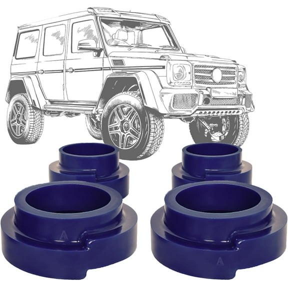 AUTOACER Front and Rear Coil Spring Spacers 4 pcs in Polyurethane PU - 40mm / 1.6" Levelling Lift Kit Compatible with G Class W463 W461 G Wagon all models 1999-2018